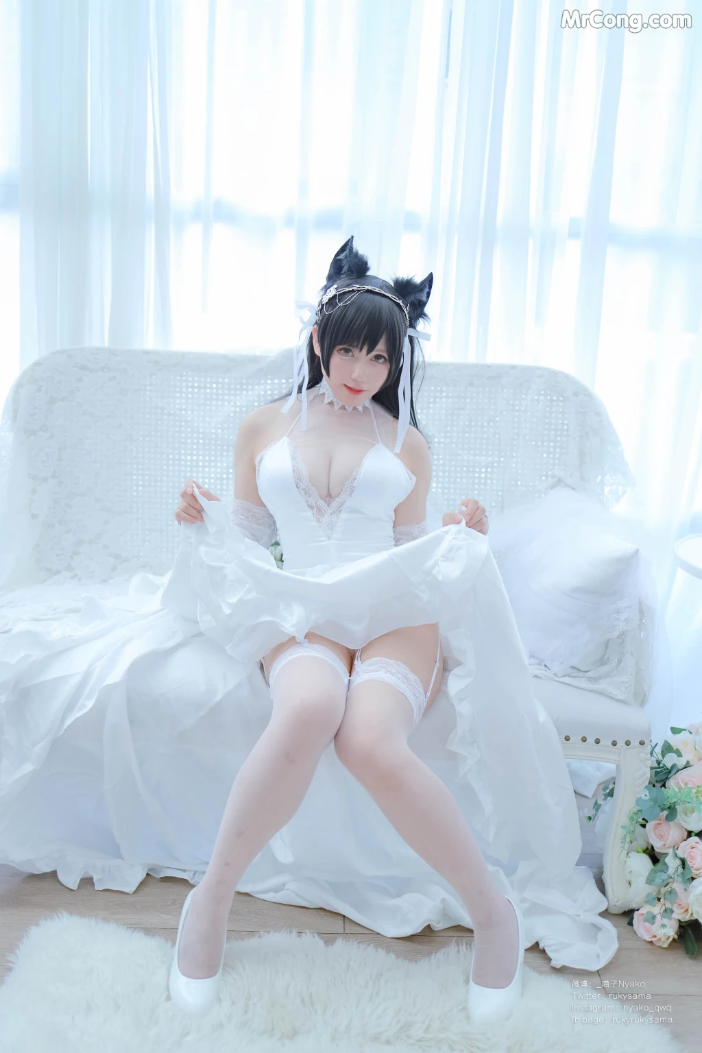 Coser@Nyako喵子: 爱宕婚纱 (62 photos) – Page 4