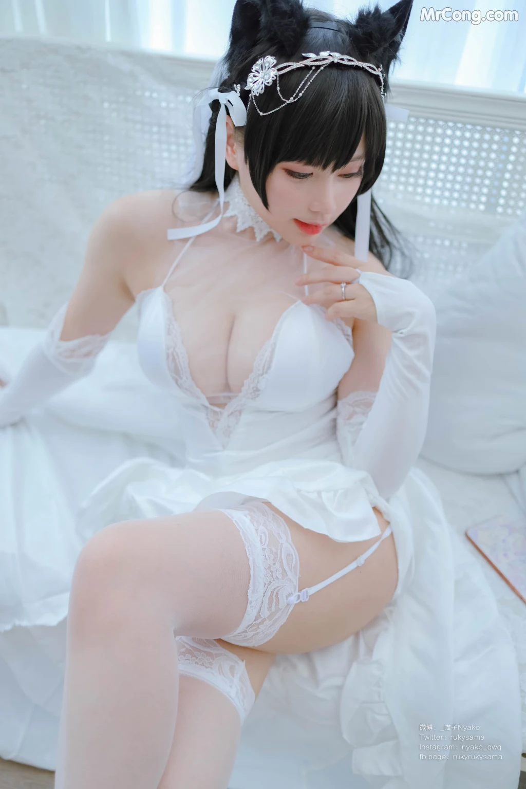 Coser@Nyako喵子: 爱宕婚纱 (62 photos) – Page 6