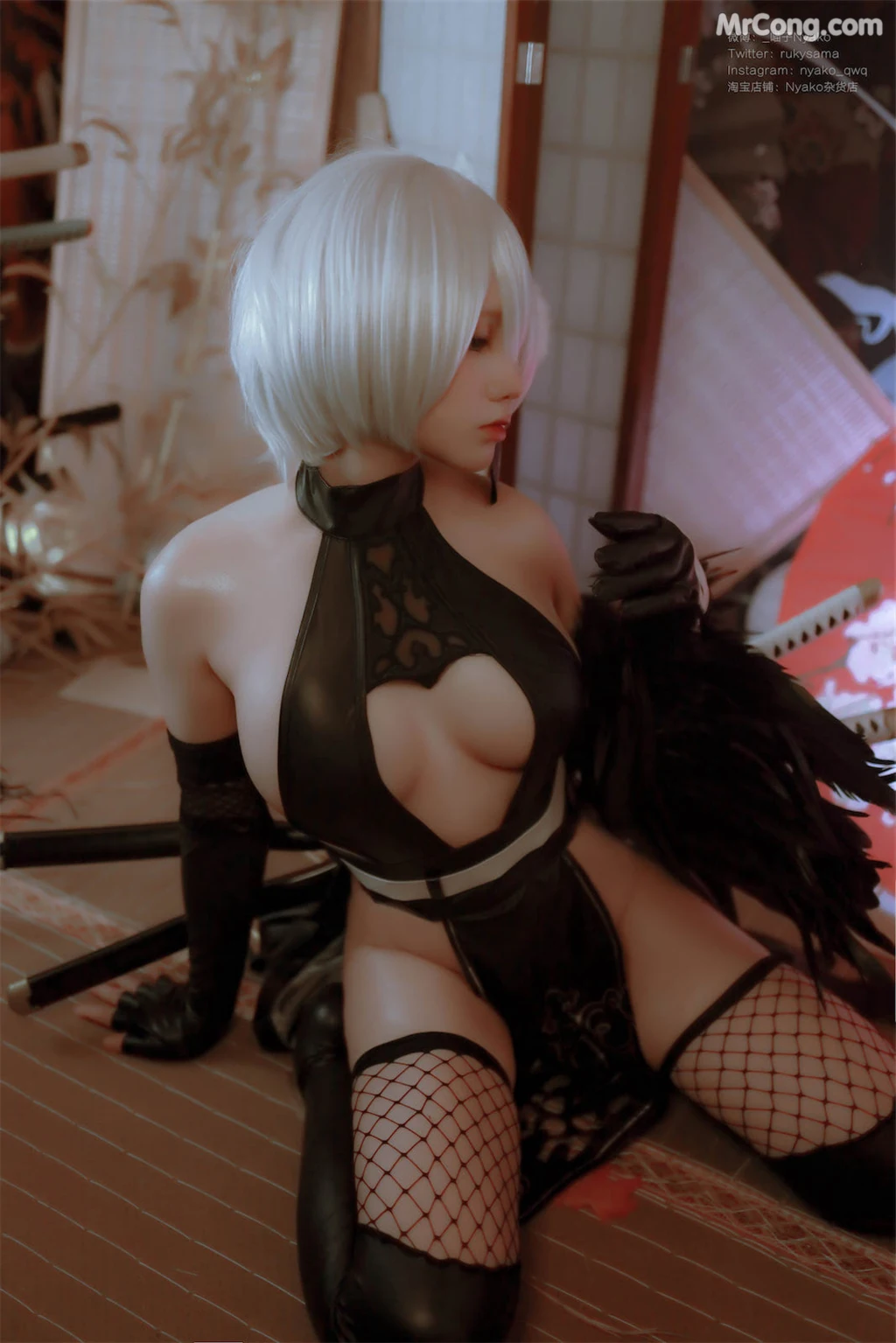 Coser@Nyako喵子: 2B同人旗袍 (43 photos) – Page 2