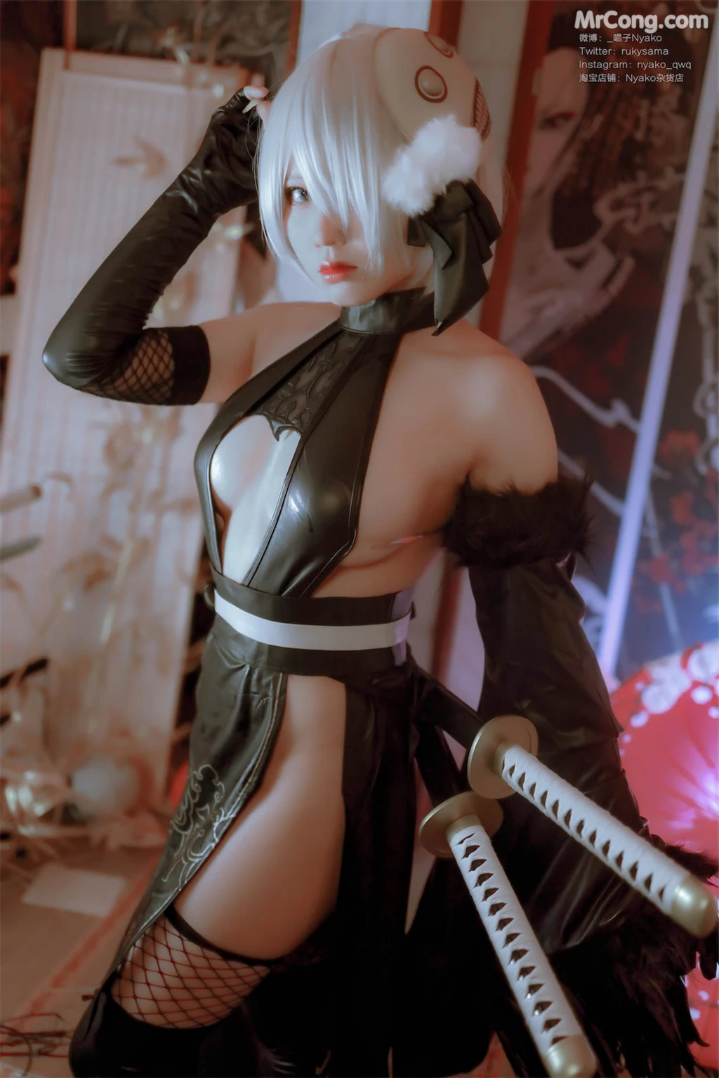 Coser@Nyako喵子: 2B同人旗袍 (43 photos) – Page 5