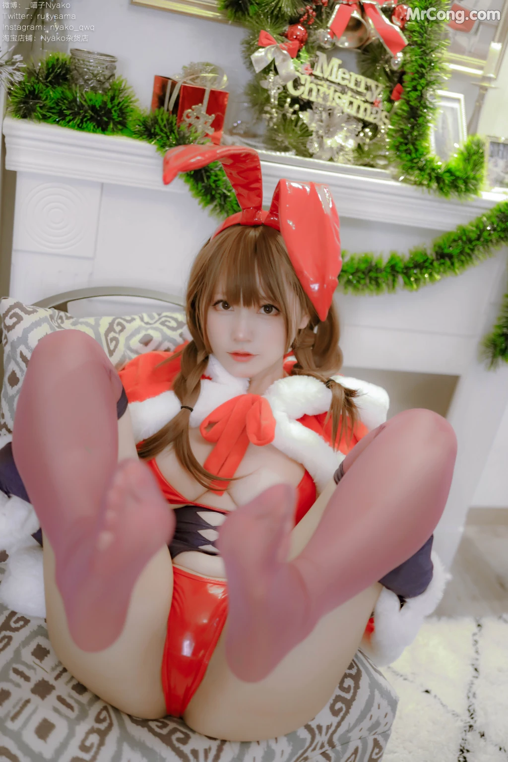 Coser@Nyako喵子: Christmas Bunny (157 photos) – Page 4