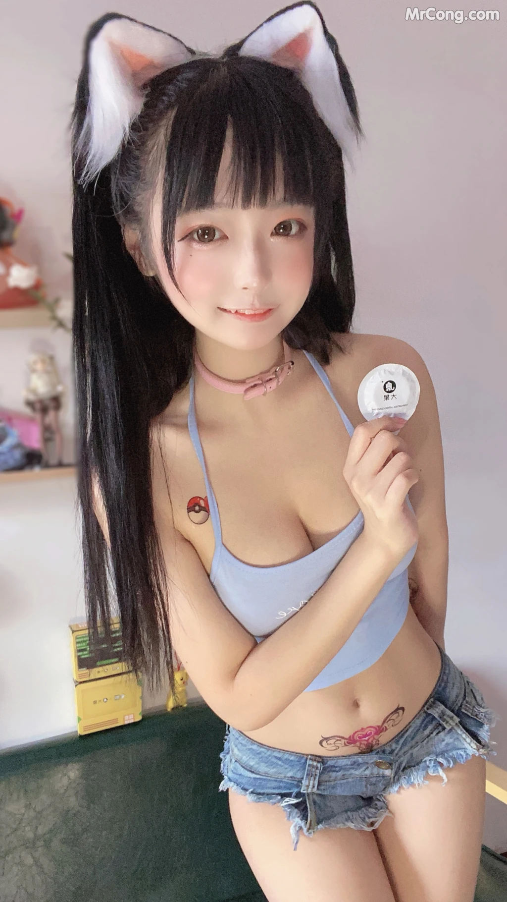 Coser@佳佳好难啊 No.003: 蓝色吊带体操服 (39 photos + 1 video) – Page 4