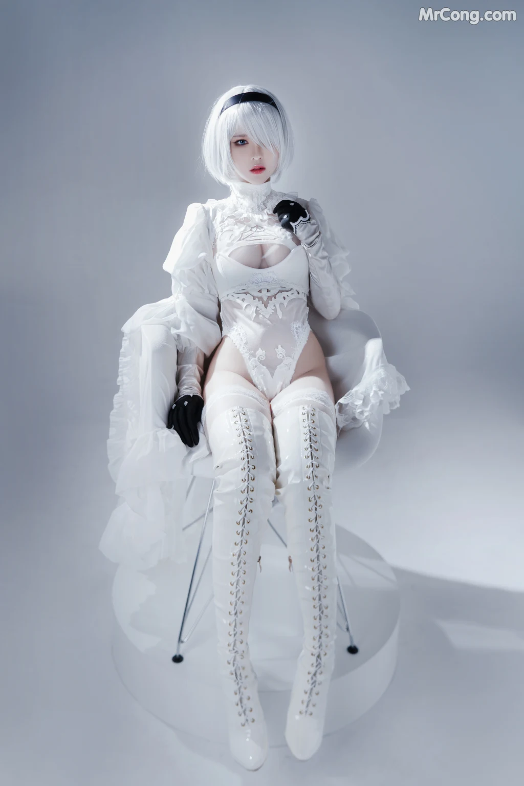 Coser@半半子: Automataヨルハ二号B型 白いドレス (51 photos) – Page 2