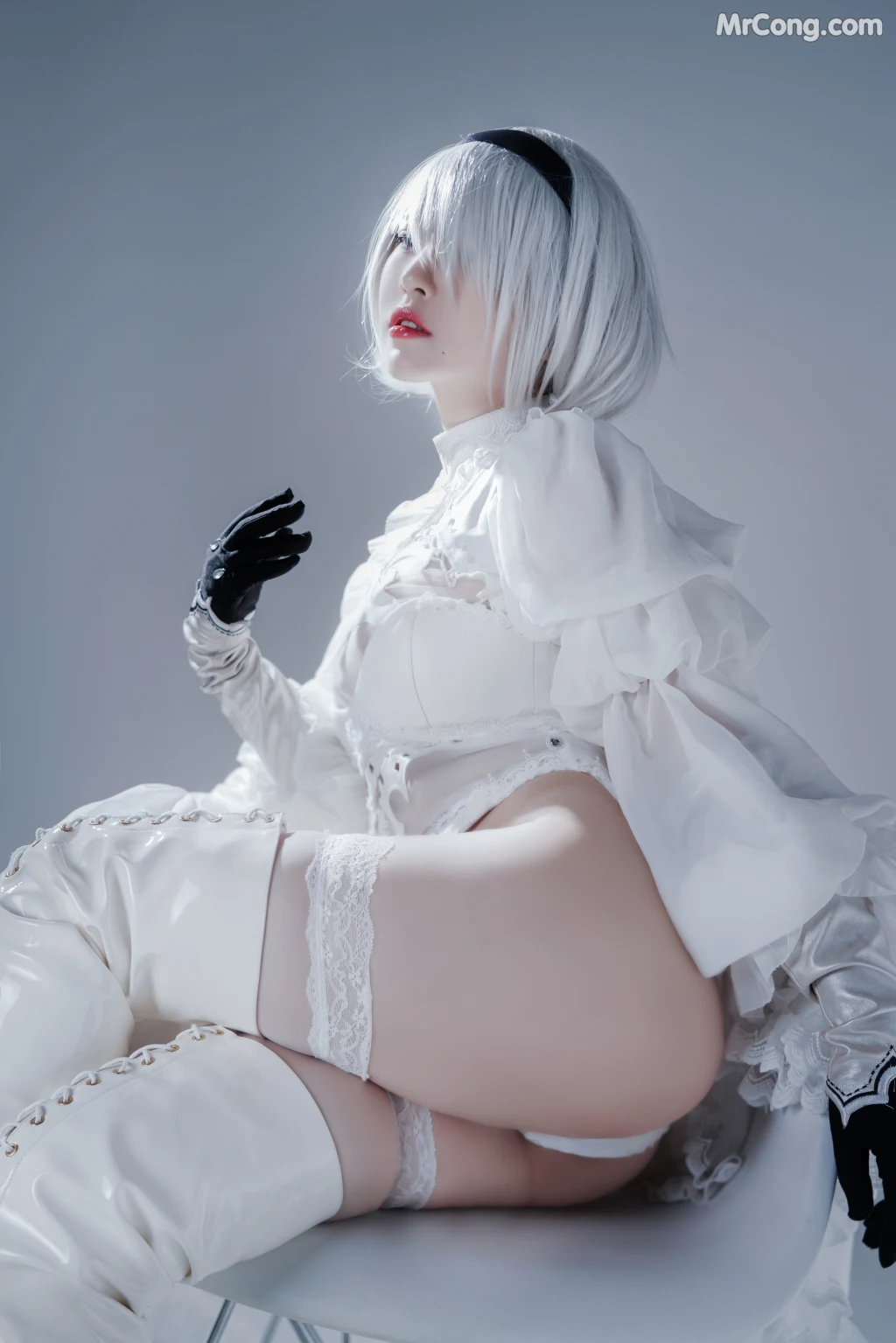 Coser@半半子: Automataヨルハ二号B型 白いドレス (51 photos) – Page 2