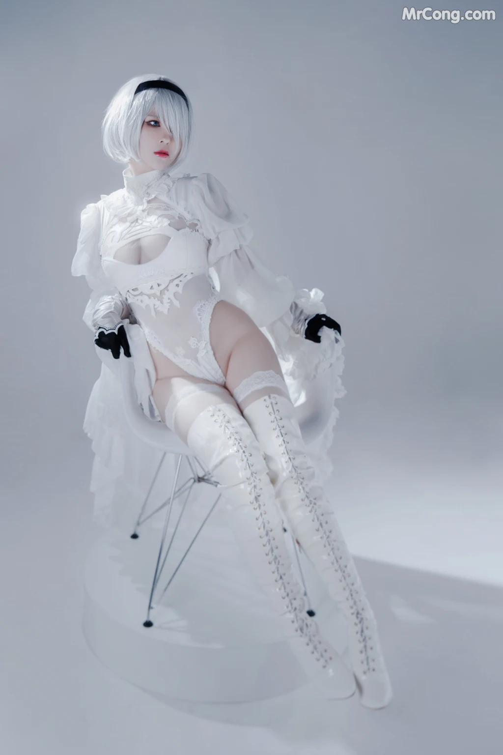 Coser@半半子: Automataヨルハ二号B型 白いドレス (51 photos) – Page 2