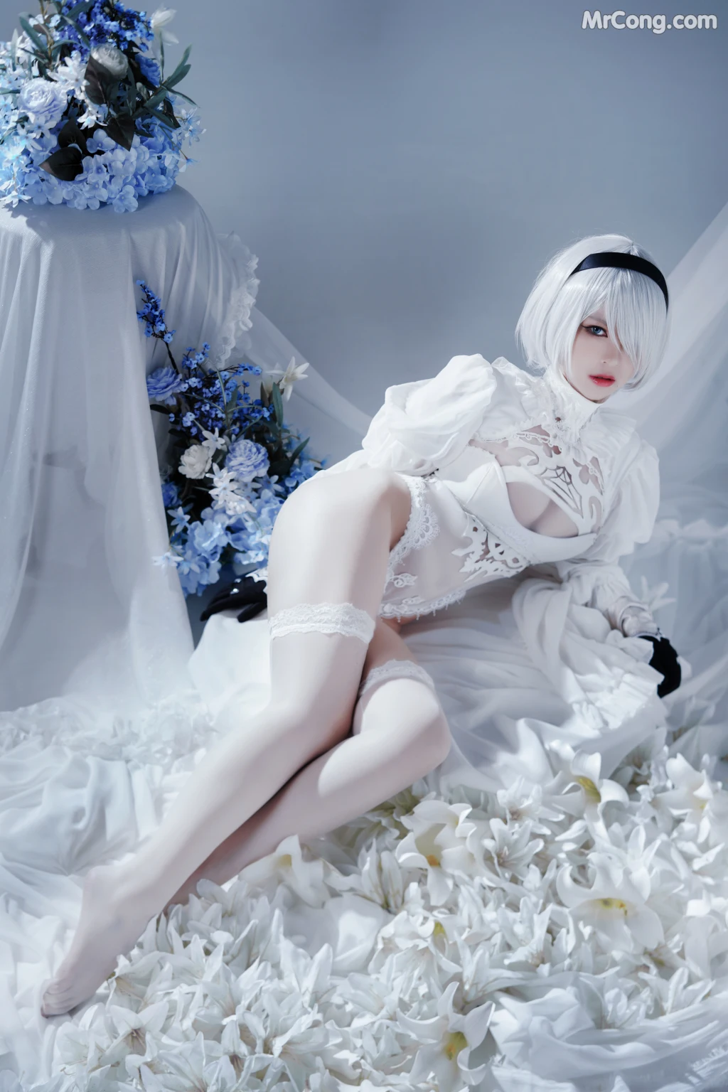 Coser@半半子: Automataヨルハ二号B型 白いドレス (51 photos) – Page 5
