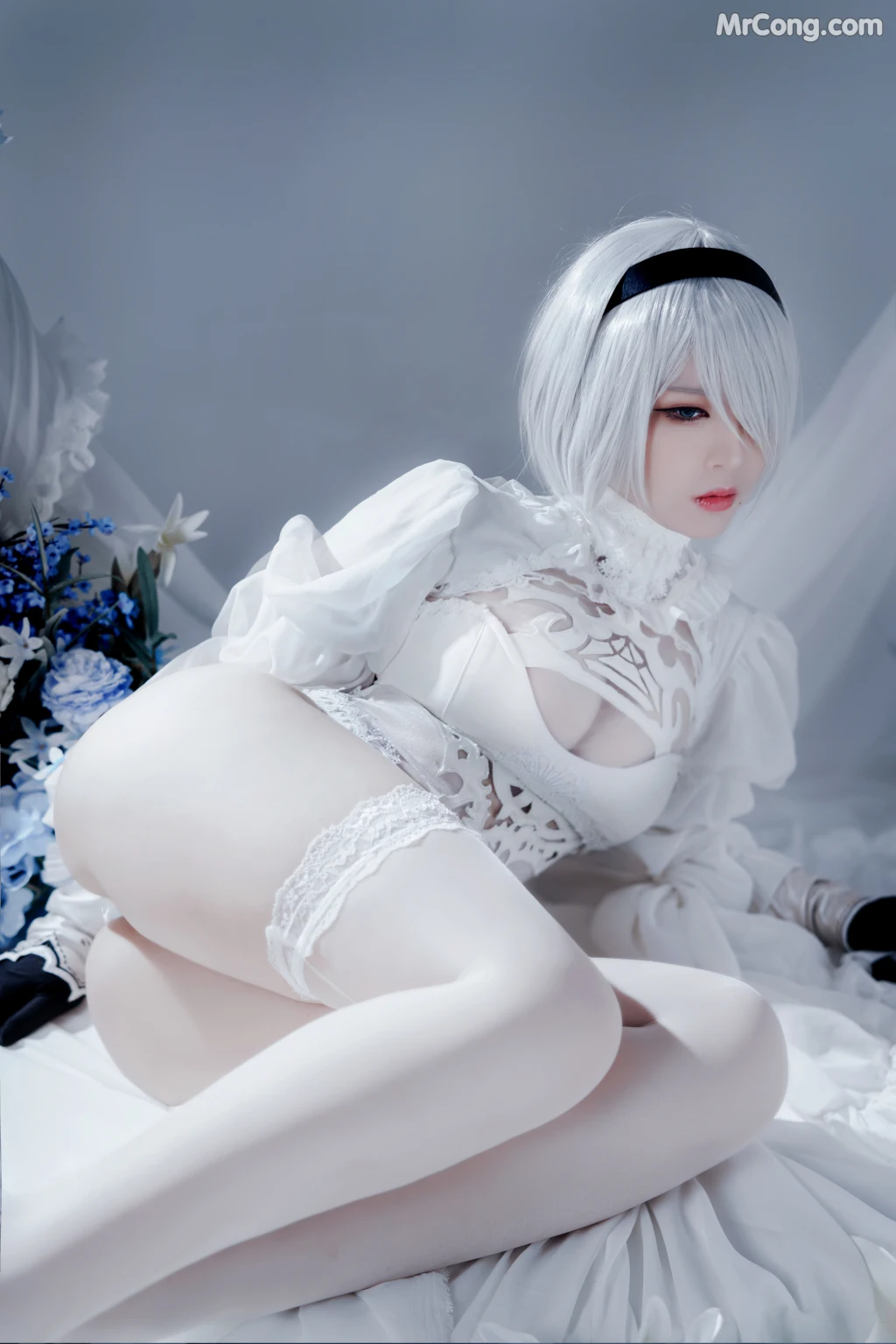 Coser@半半子: Automataヨルハ二号B型 白いドレス (51 photos) – Page 5