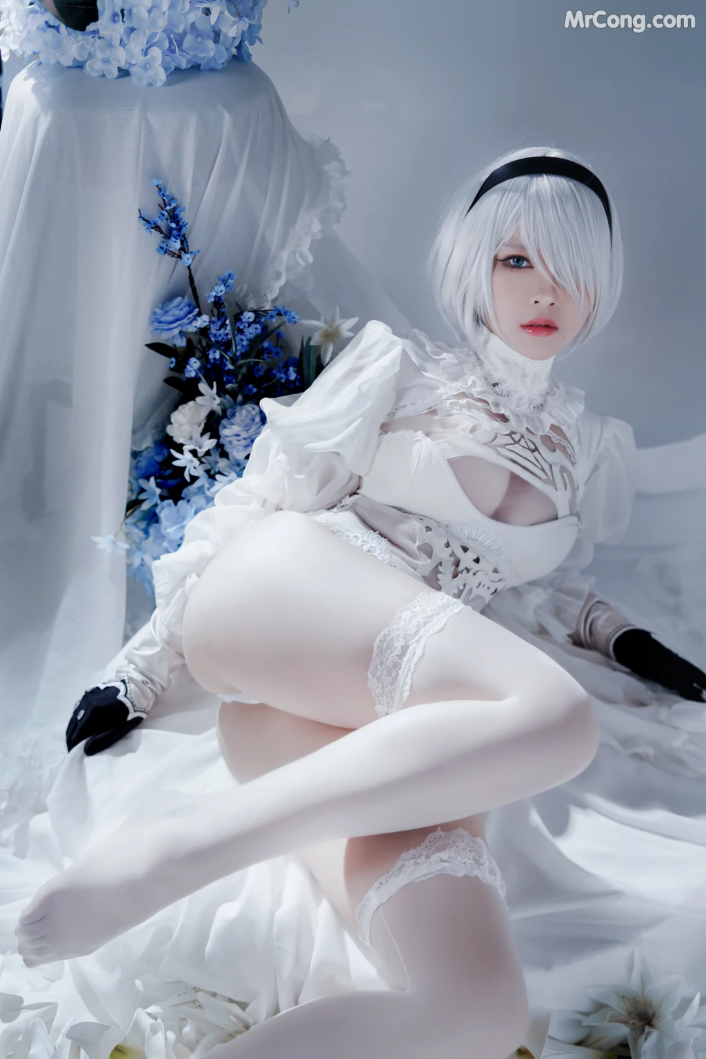 Coser@半半子: Automataヨルハ二号B型 白いドレス (51 photos) – Page 5
