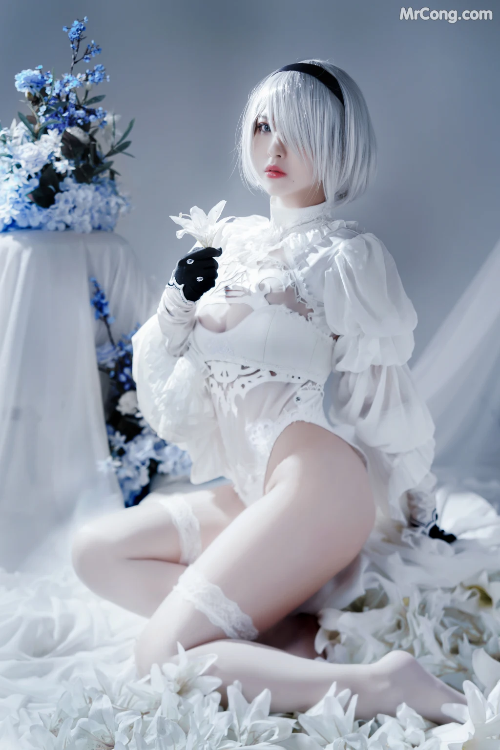 Coser@半半子: Automataヨルハ二号B型 白いドレス (51 photos) – Page 5