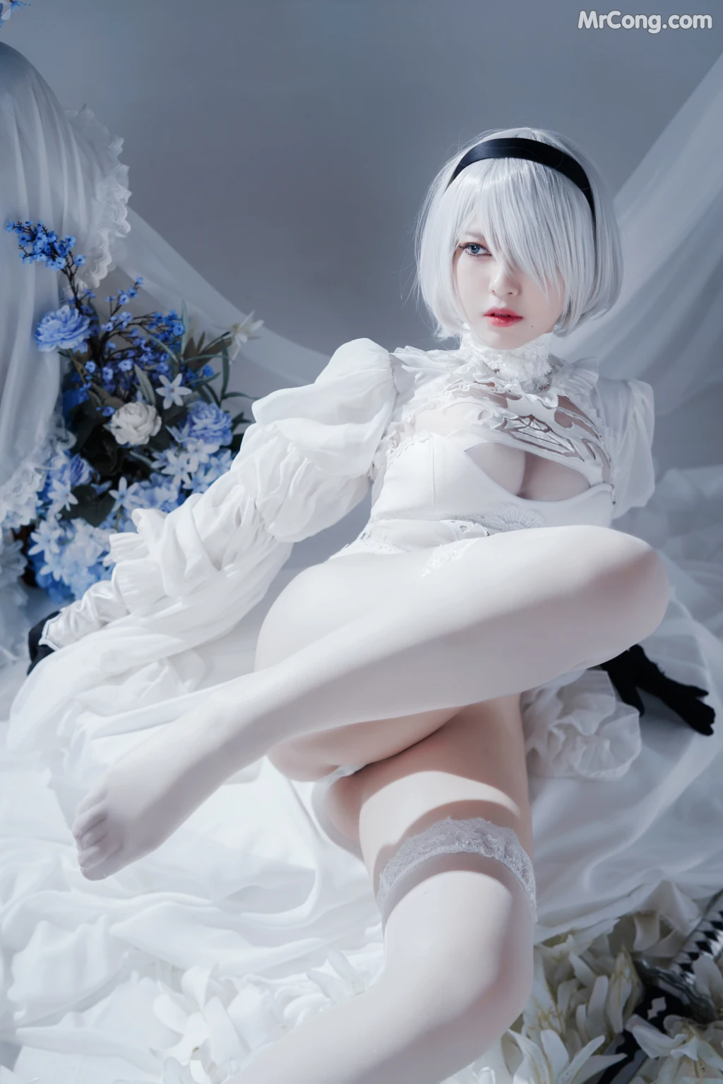 Coser@半半子: Automataヨルハ二号B型 白いドレス (51 photos) – Page 5