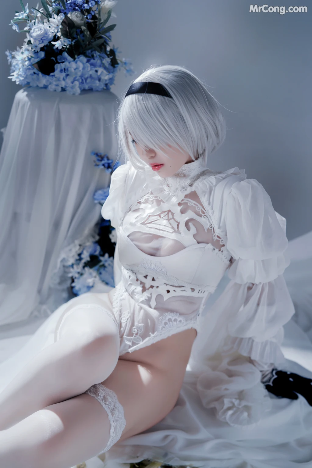Coser@半半子: Automataヨルハ二号B型 白いドレス (51 photos) – Page 5