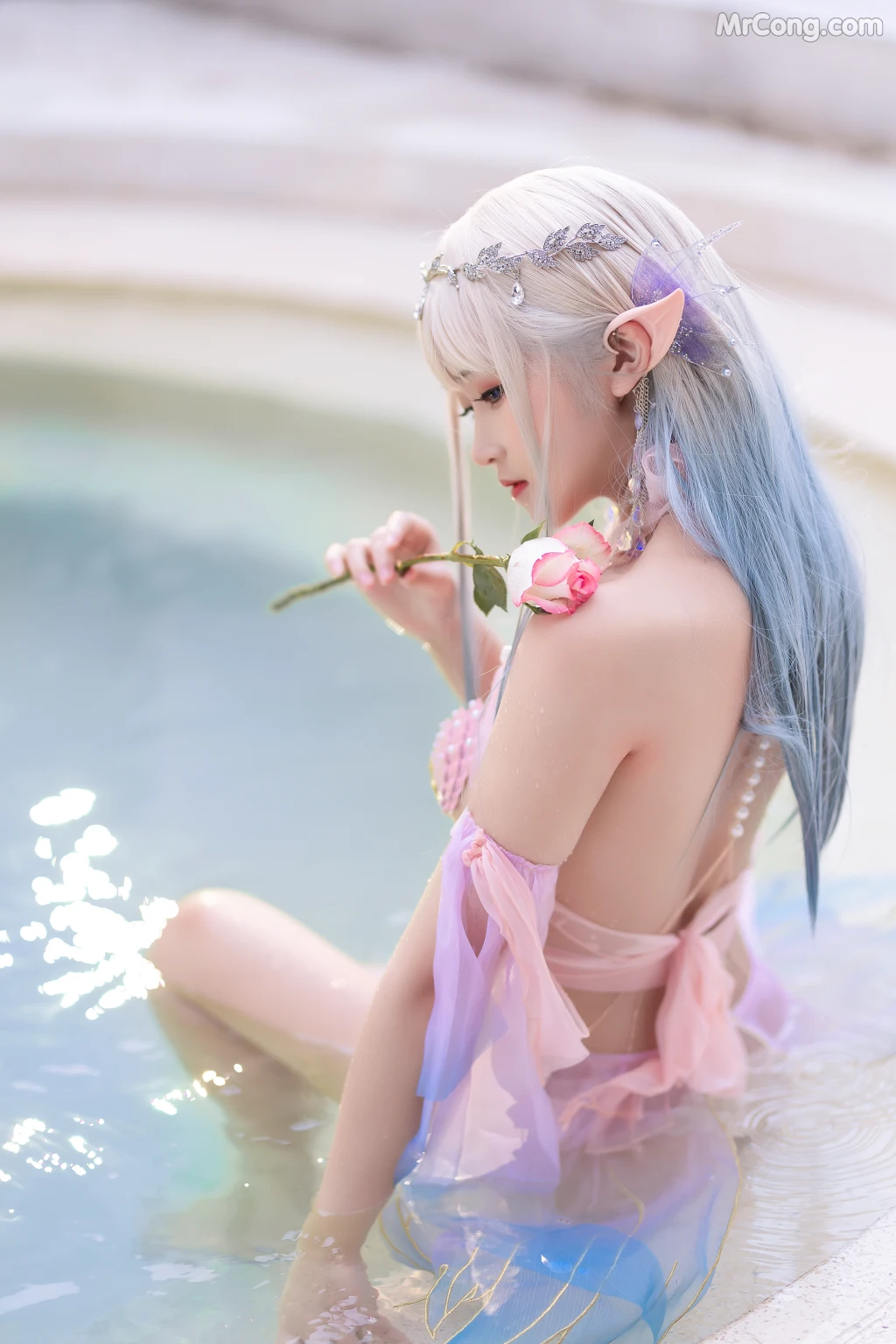 Coser@三度_69 Vol.080: 温泉美人鱼X贝壳 (40 photos + 3 videos) – Page 4