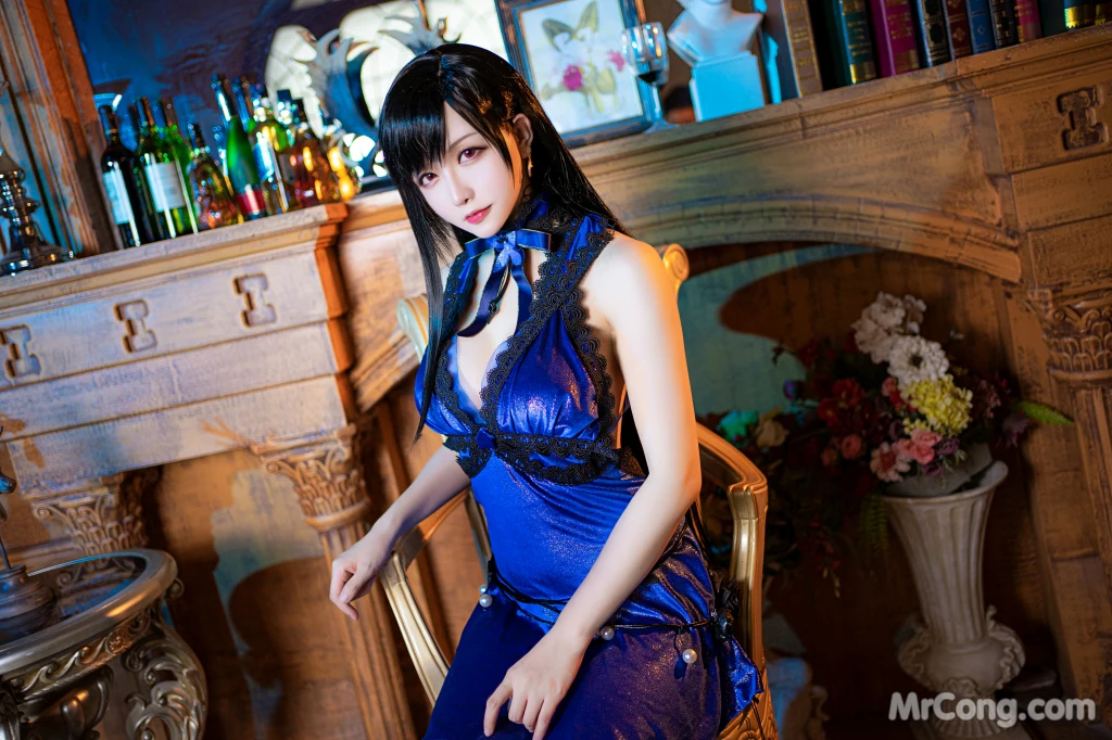 Coser@星之迟迟Hoshilily: 蒂法蓝礼服 (42 photos + 2 videos) – Page 3