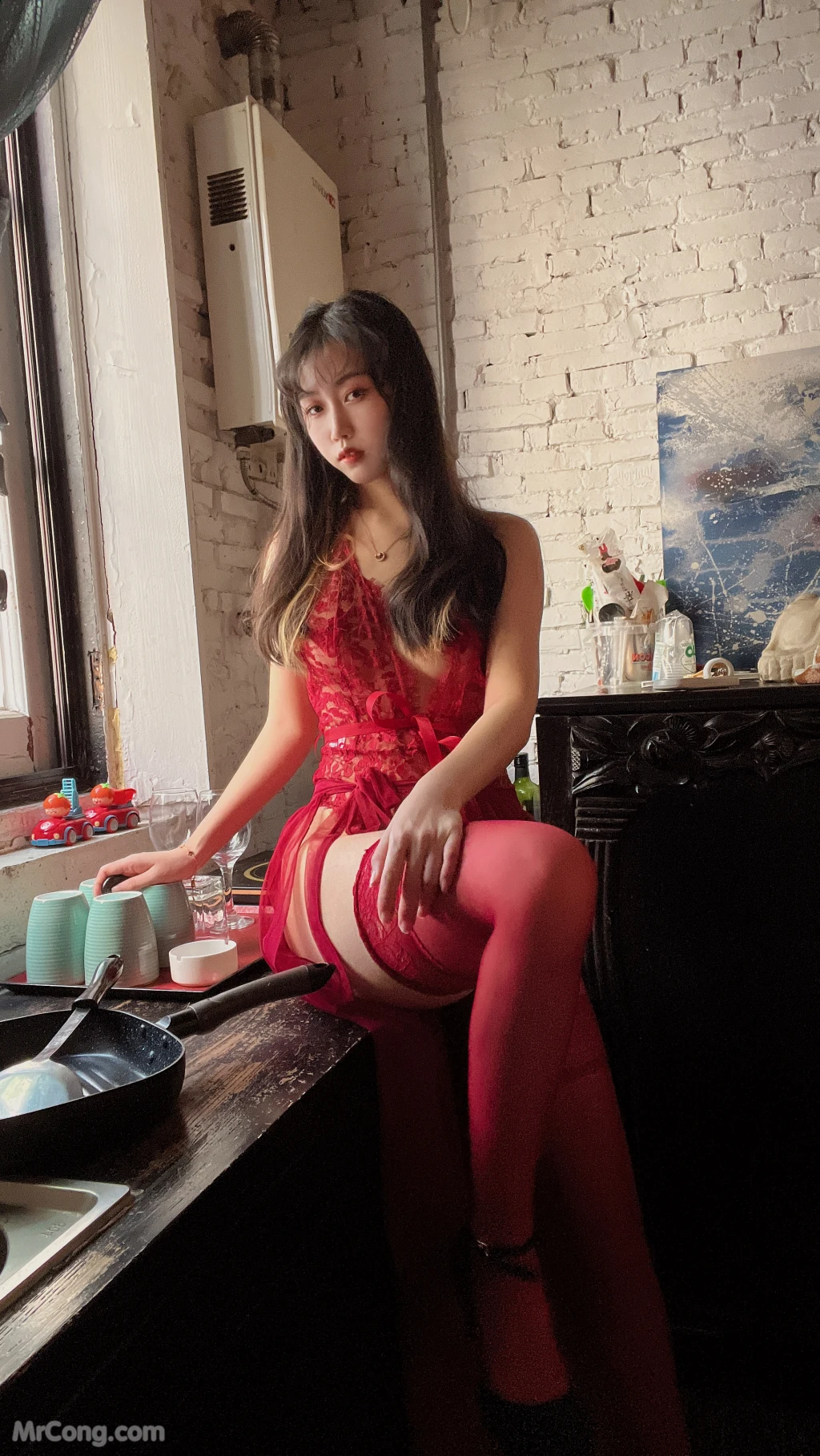 Coser@不呆猫: 霸气红色人妻 (57 photos + 1 video) – Page 3