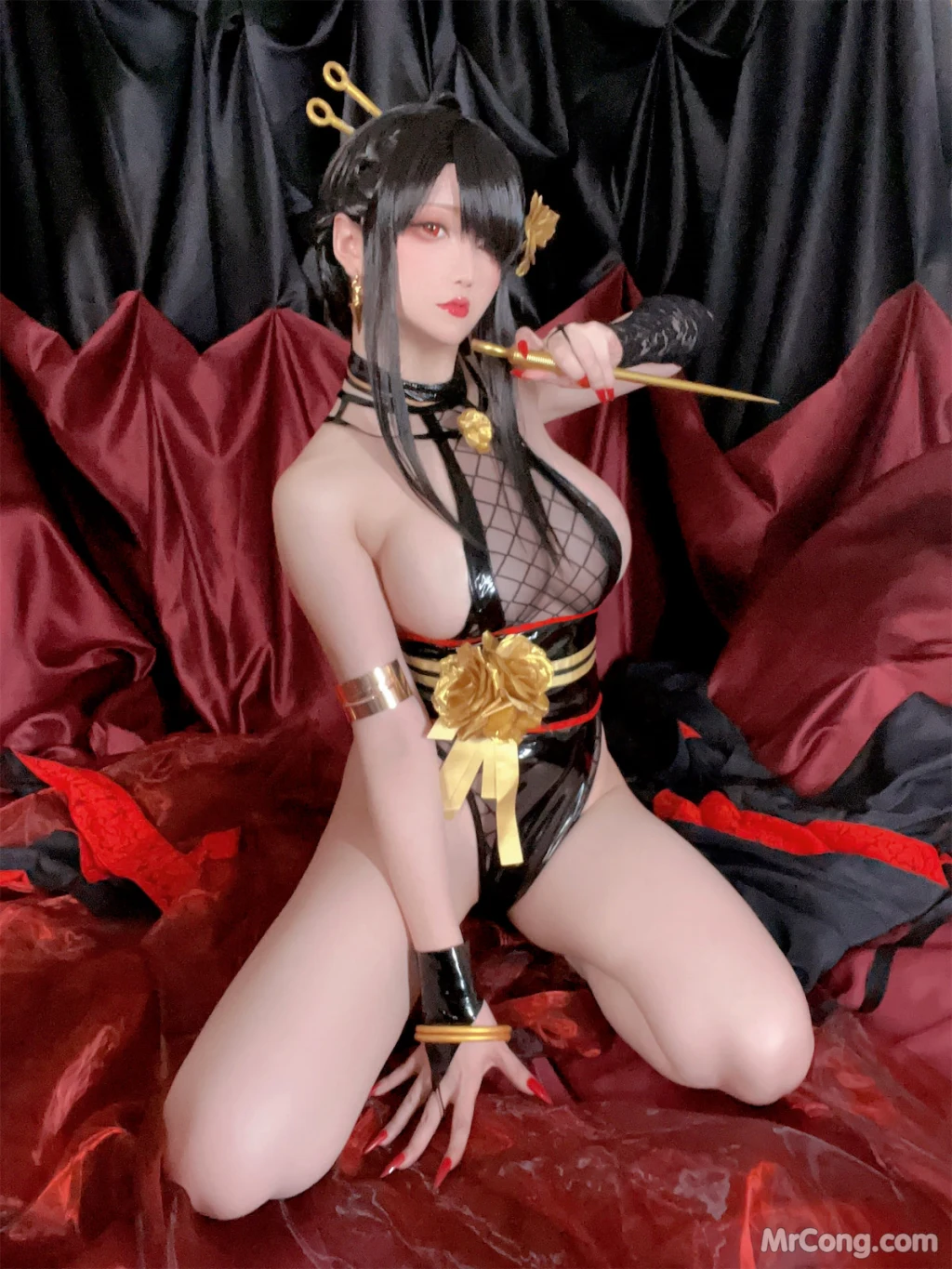 Coser@星之迟迟Hoshilily: 圣诞节 约尔 同人和风战斗服 (78 photos) – Page 7