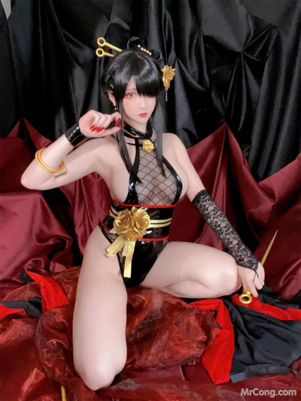 Coser@星之迟迟Hoshilily: 圣诞节 约尔 同人和风战斗服 (78 photos) – Page 7