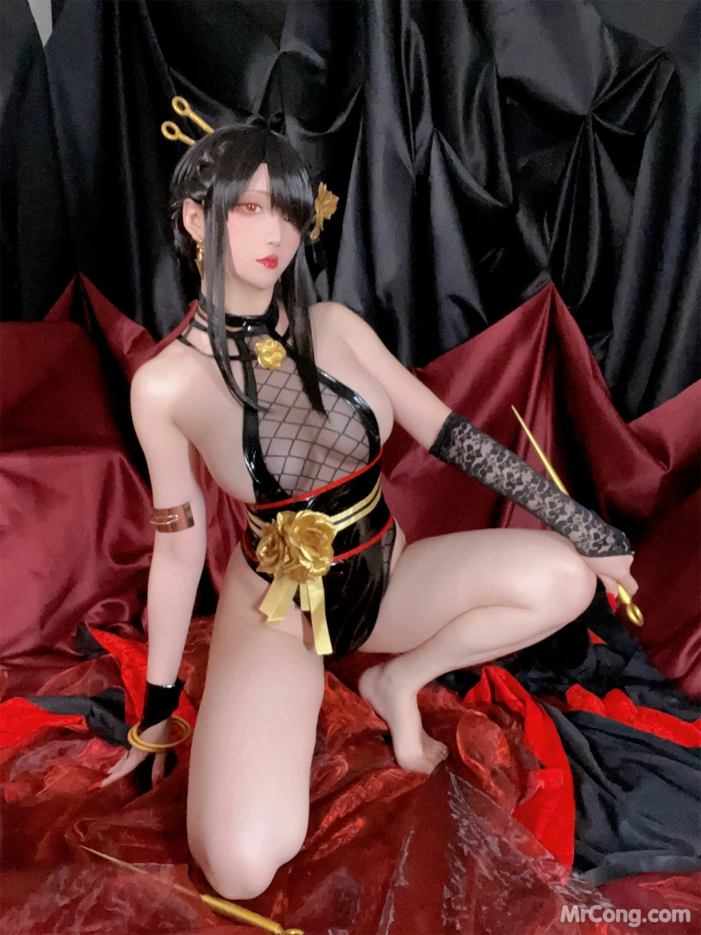 Coser@星之迟迟Hoshilily: 圣诞节 约尔 同人和风战斗服 (78 photos) – Page 8