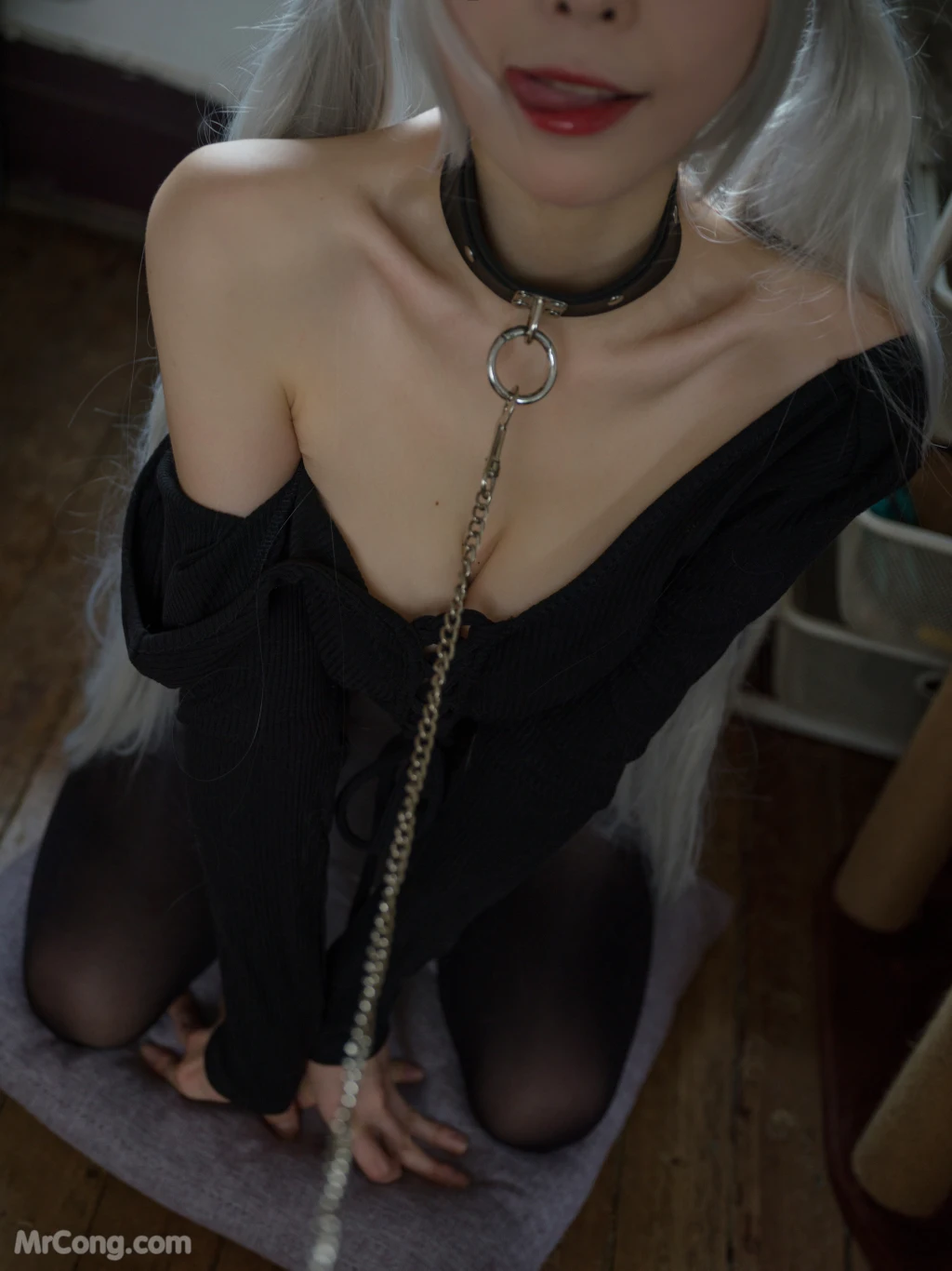 Coser@樱岛嗷一 – 黑猫针织衫连体衣 (57 photos + 1 video) – Page 4
