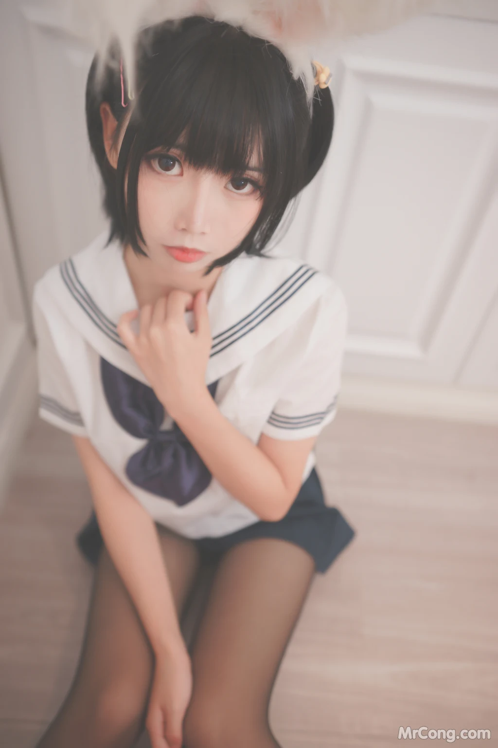 Coser@面饼仙儿 No.053: 面饼兔耳jk (17 photos)插图4