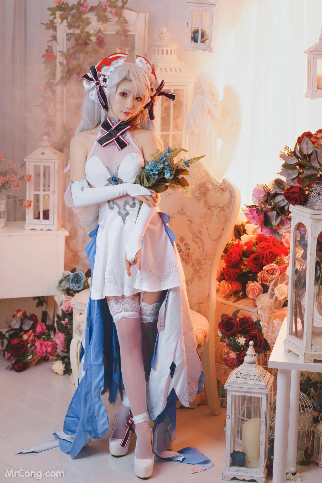 Coser@面饼仙儿 No.054: 欧根花嫁 (22 photos)插图5