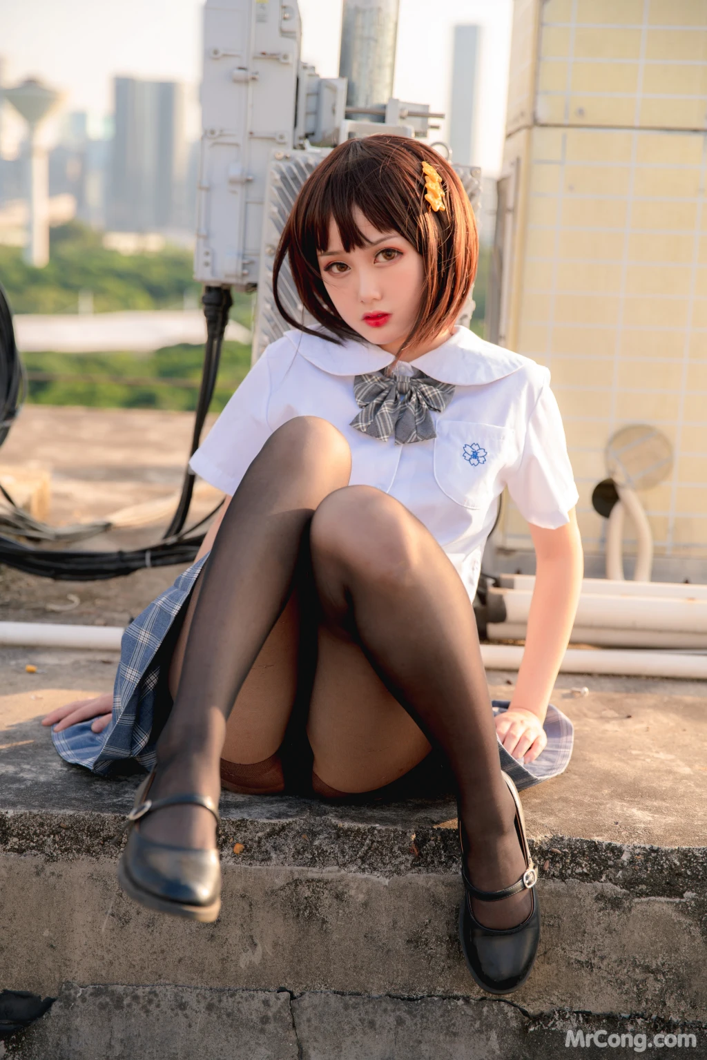 Coser@您的蛋蛋: 天台JK (41 photos)插图3