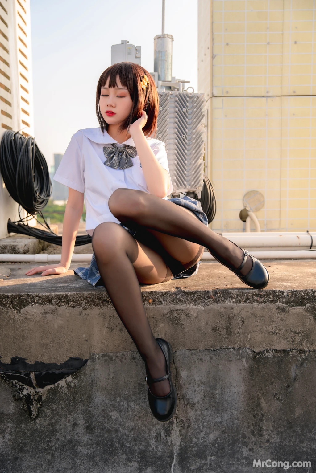 Coser@您的蛋蛋: 天台JK (41 photos)插图5