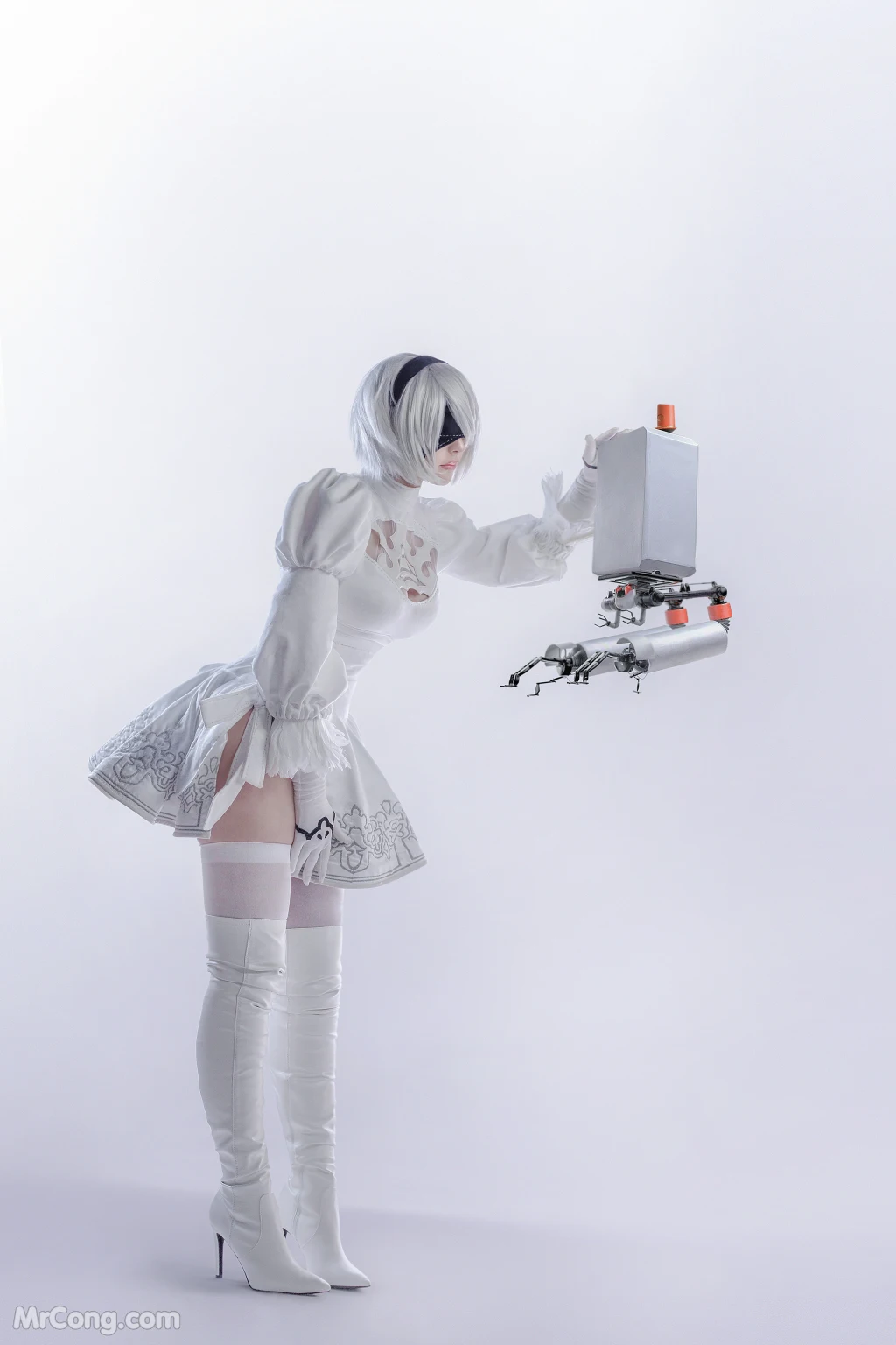 Coser@Sayathefox: 2B in The White Dress (10 photos)插图