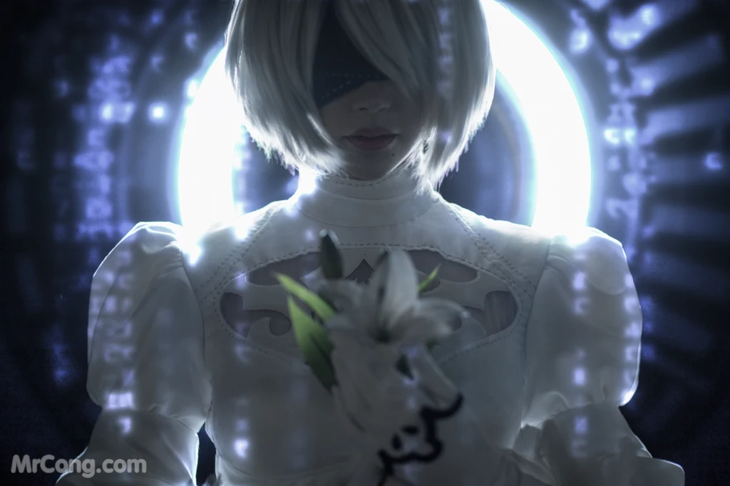 Coser@Sayathefox: 2B in The White Dress (10 photos)插图5