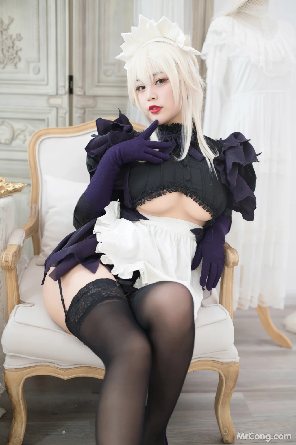 Coser@白烨 Vol.054: 黑枪呆女仆 (50 photos)插图3