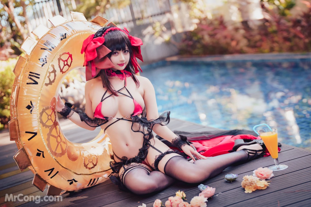 Coser@沖田凜花Rinka: Kurumi Tokisaki Swimsuit (29 photos)插图7