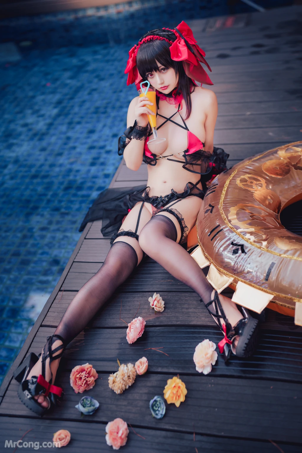 Coser@沖田凜花Rinka: Kurumi Tokisaki Swimsuit (29 photos) – Page 2