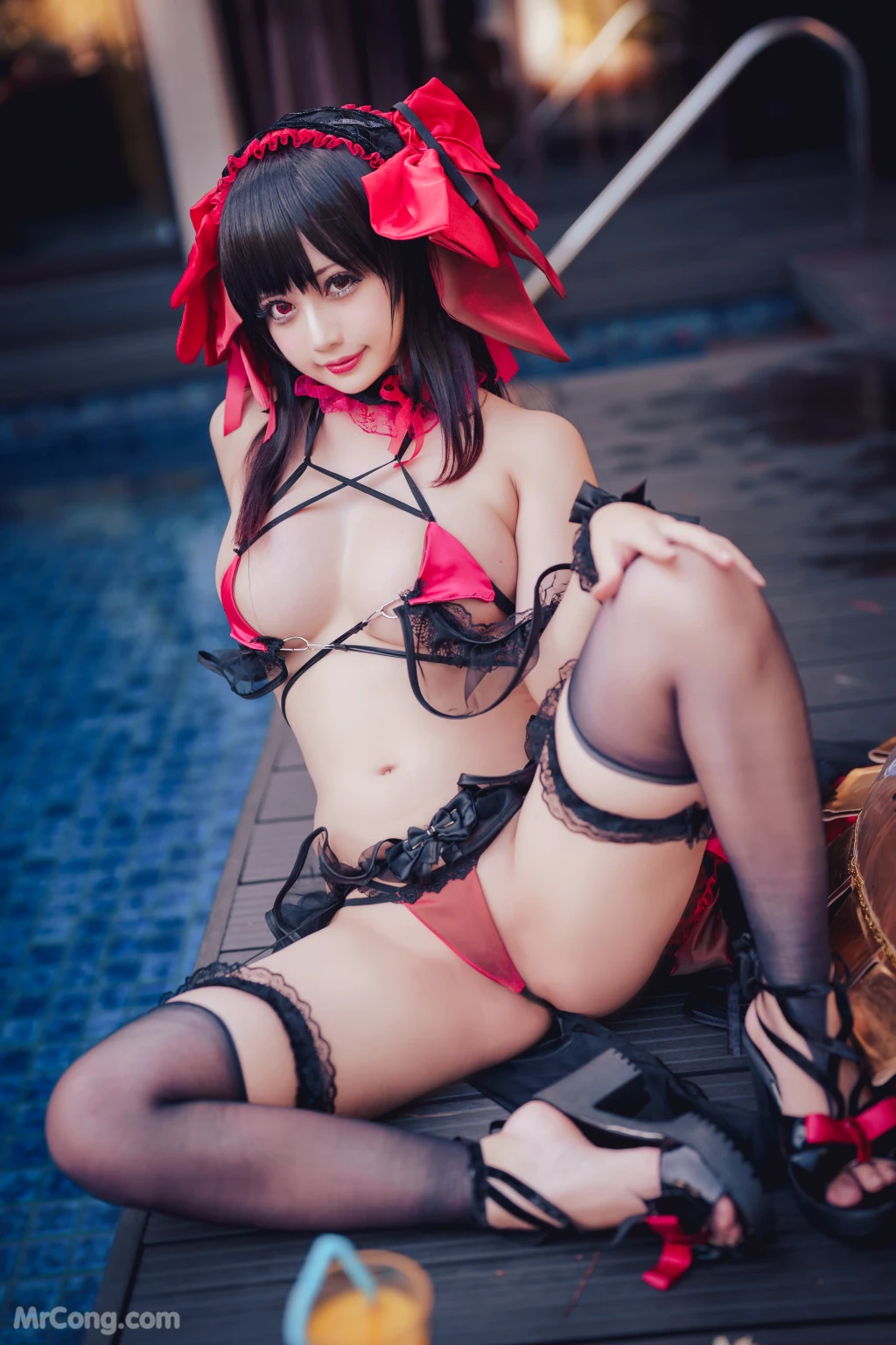 Coser@沖田凜花Rinka: Kurumi Tokisaki Swimsuit (29 photos) – Page 2