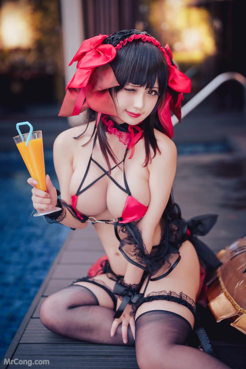 Coser@沖田凜花Rinka: Kurumi Tokisaki Swimsuit (29 photos) – Page 2