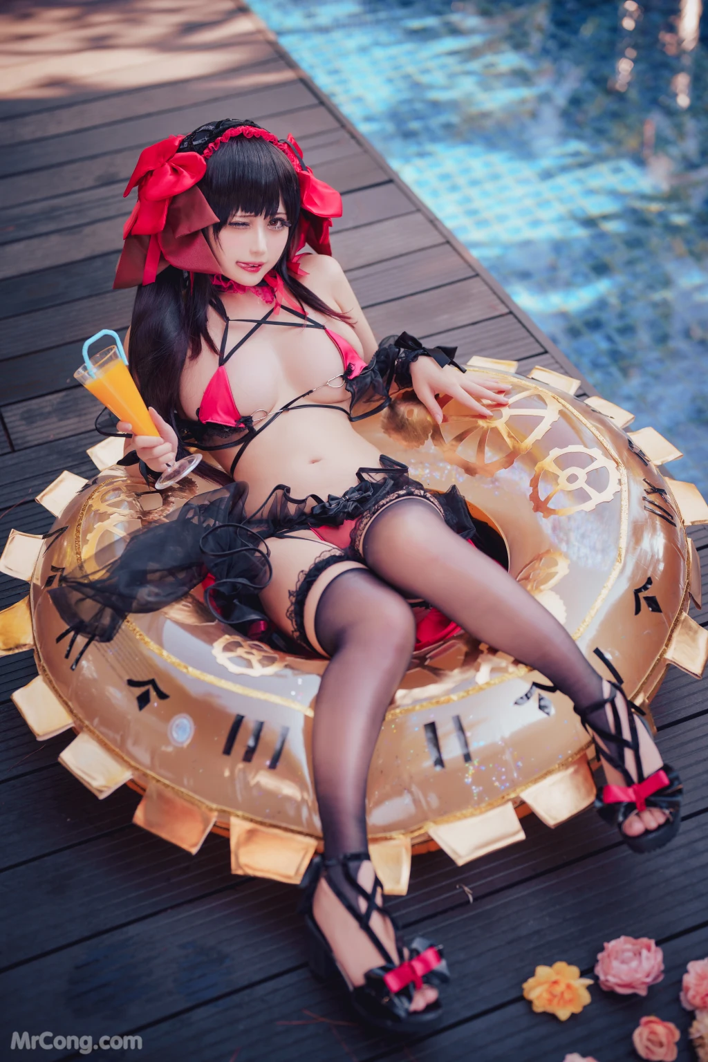 Coser@沖田凜花Rinka: Kurumi Tokisaki Swimsuit (29 photos) – Page 2