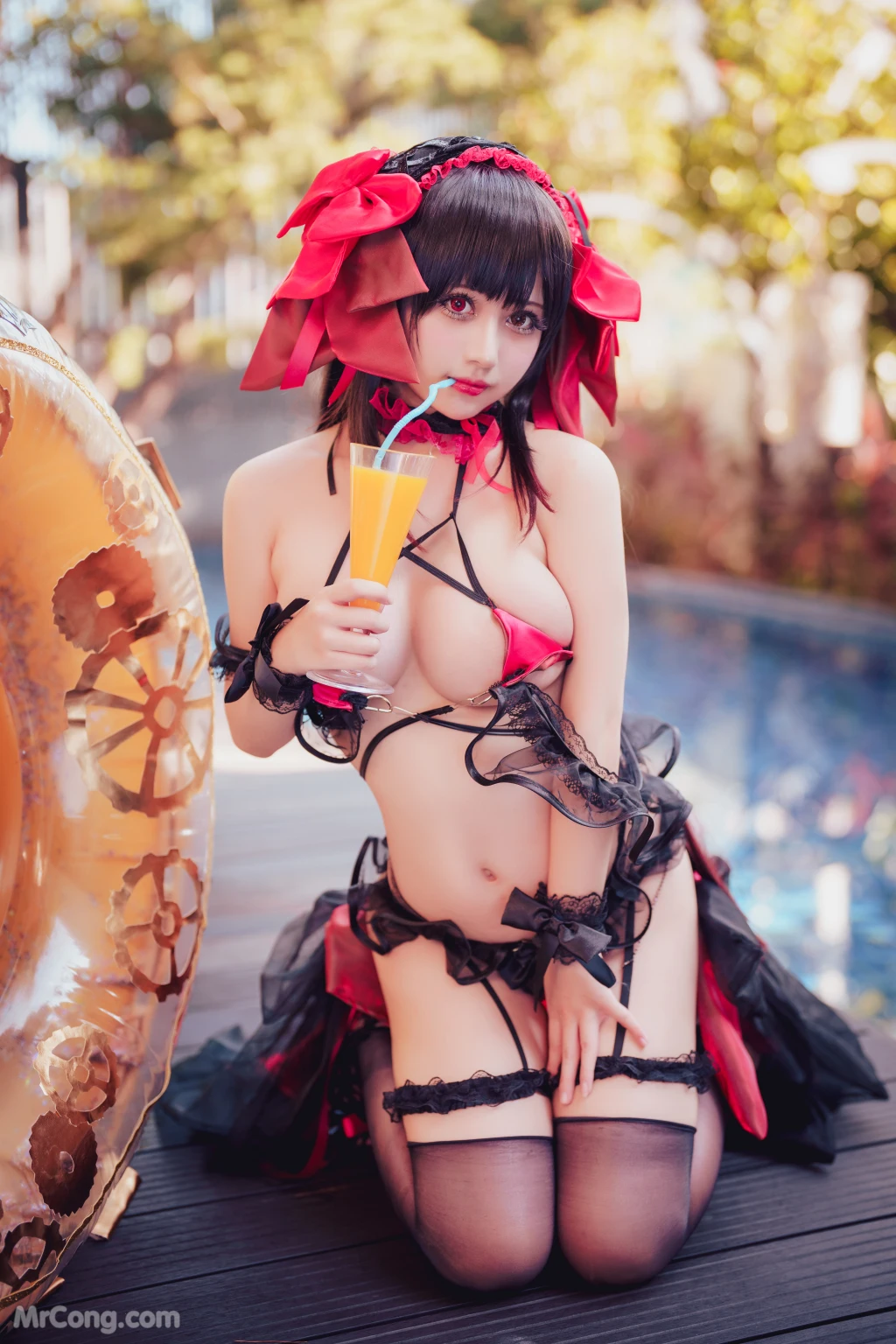 Coser@沖田凜花Rinka: Kurumi Tokisaki Swimsuit (29 photos) – Page 3