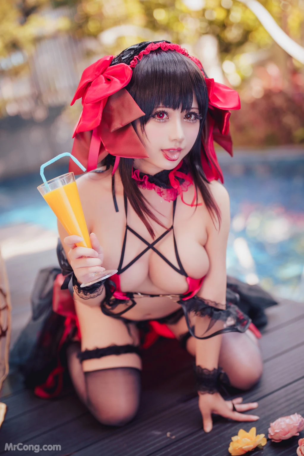 Coser@沖田凜花Rinka: Kurumi Tokisaki Swimsuit (29 photos) – Page 3