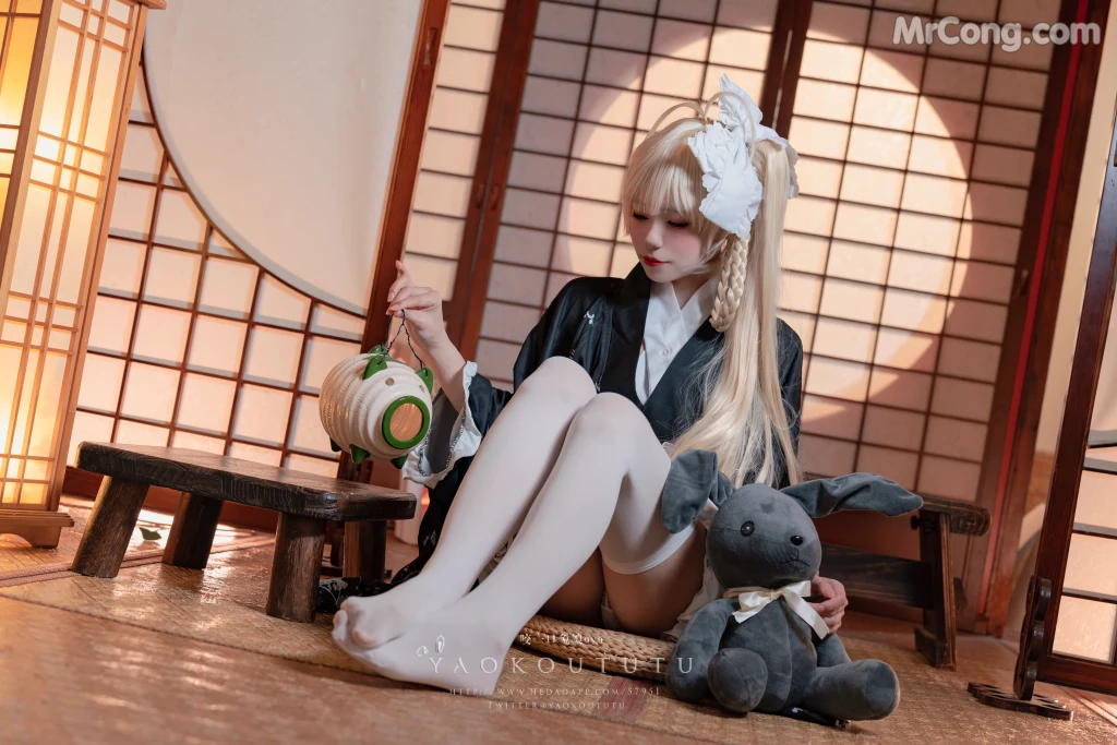 Coser@黏黏团子兔: 六月T3专属特典『穹妹浴衣』 (42 photos + 1 video)插图2