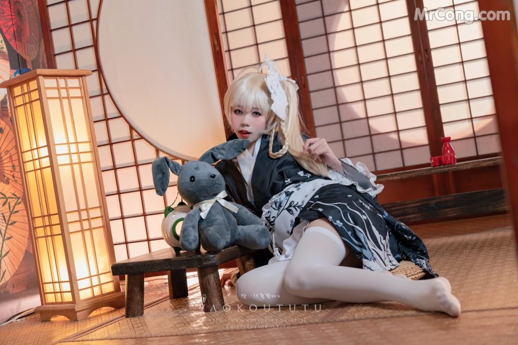 Coser@黏黏团子兔: 六月T3专属特典『穹妹浴衣』 (42 photos + 1 video)插图5