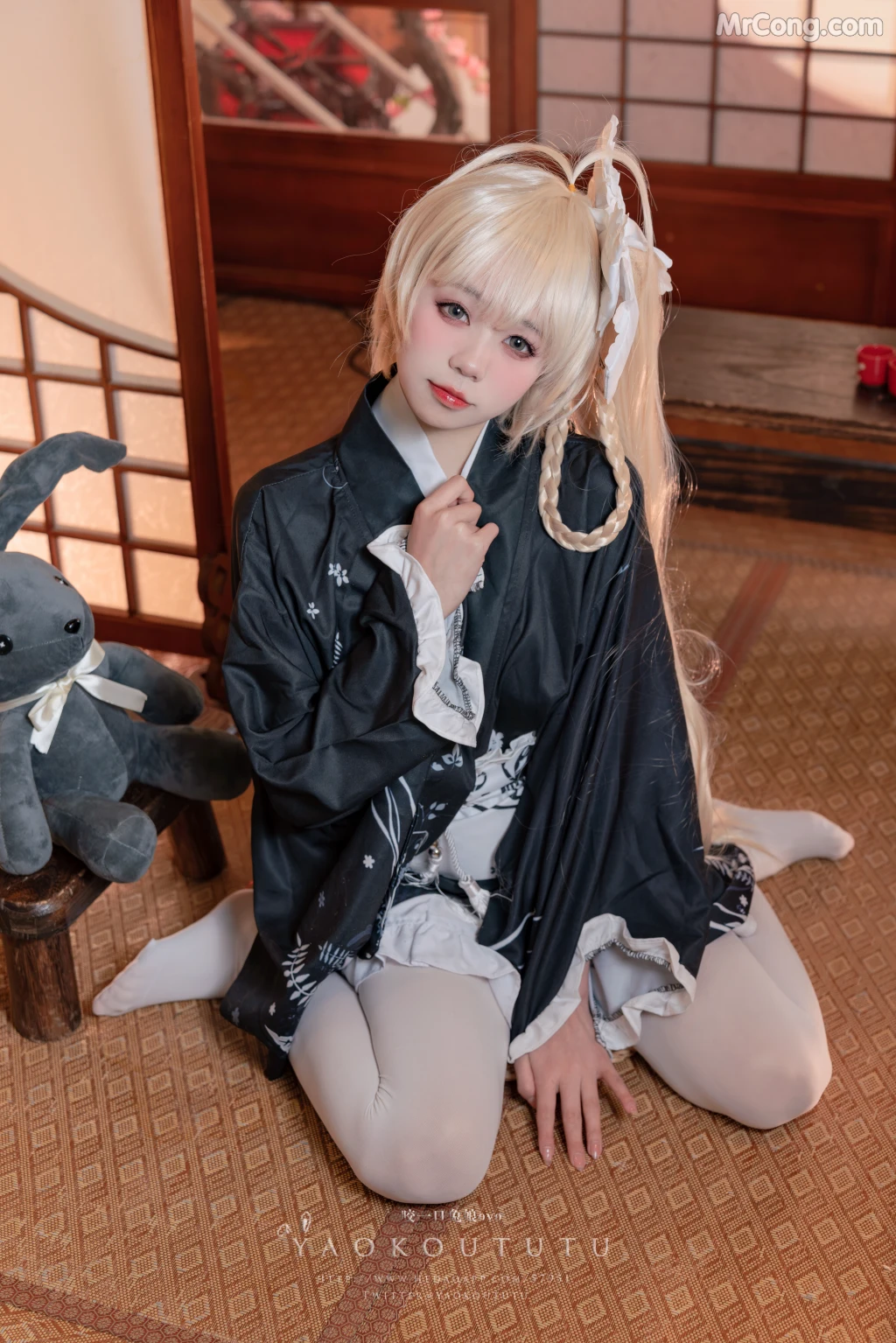 Coser@黏黏团子兔: 六月T3专属特典『穹妹浴衣』 (42 photos + 1 video)插图7