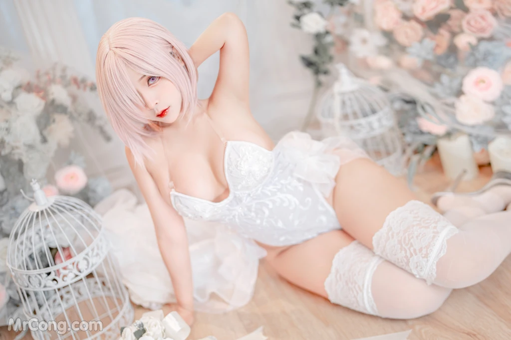 Coser@Sayo Momo: Mashu White Lingerie Body Oil (57 photos + 8 videos) – Page 2