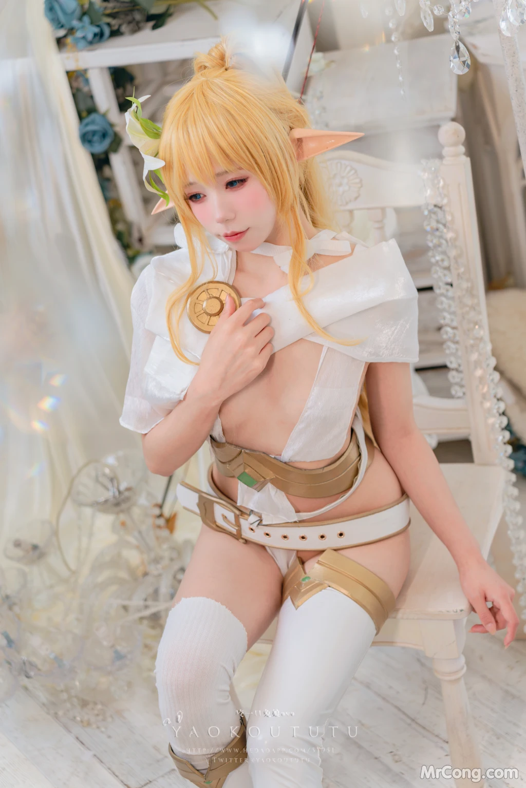 Coser@黏黏团子兔: 六月订阅『精灵 弓箭手』广寒宫 (50 photos + 1 video)插图1