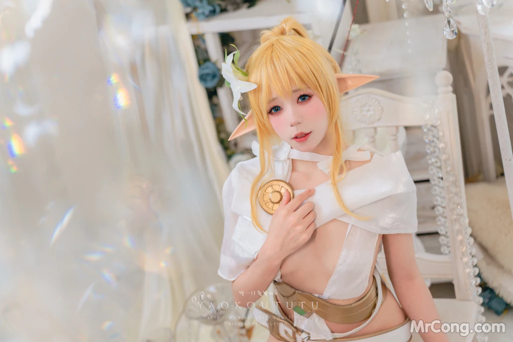 Coser@黏黏团子兔: 六月订阅『精灵 弓箭手』广寒宫 (50 photos + 1 video)插图2