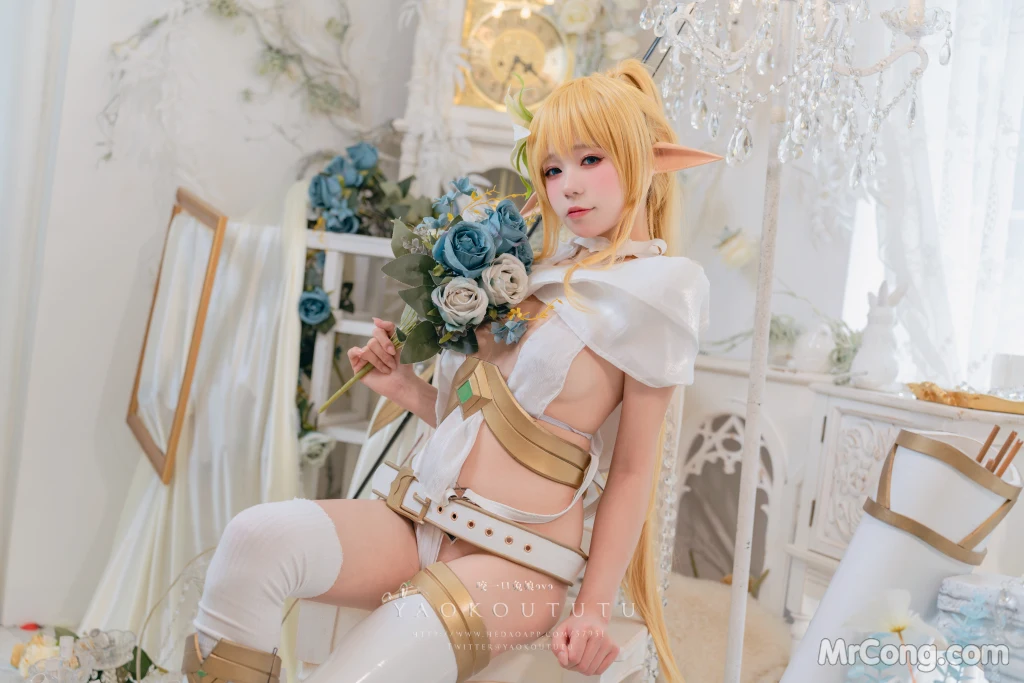 Coser@黏黏团子兔: 六月订阅『精灵 弓箭手』广寒宫 (50 photos + 1 video)插图6