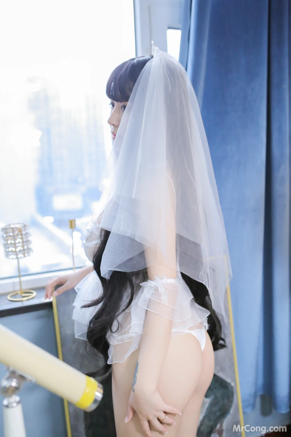 Coser@Mao Jiu Jiang Sakura (猫九酱Sakura): 长发婚纱 (76 photos )