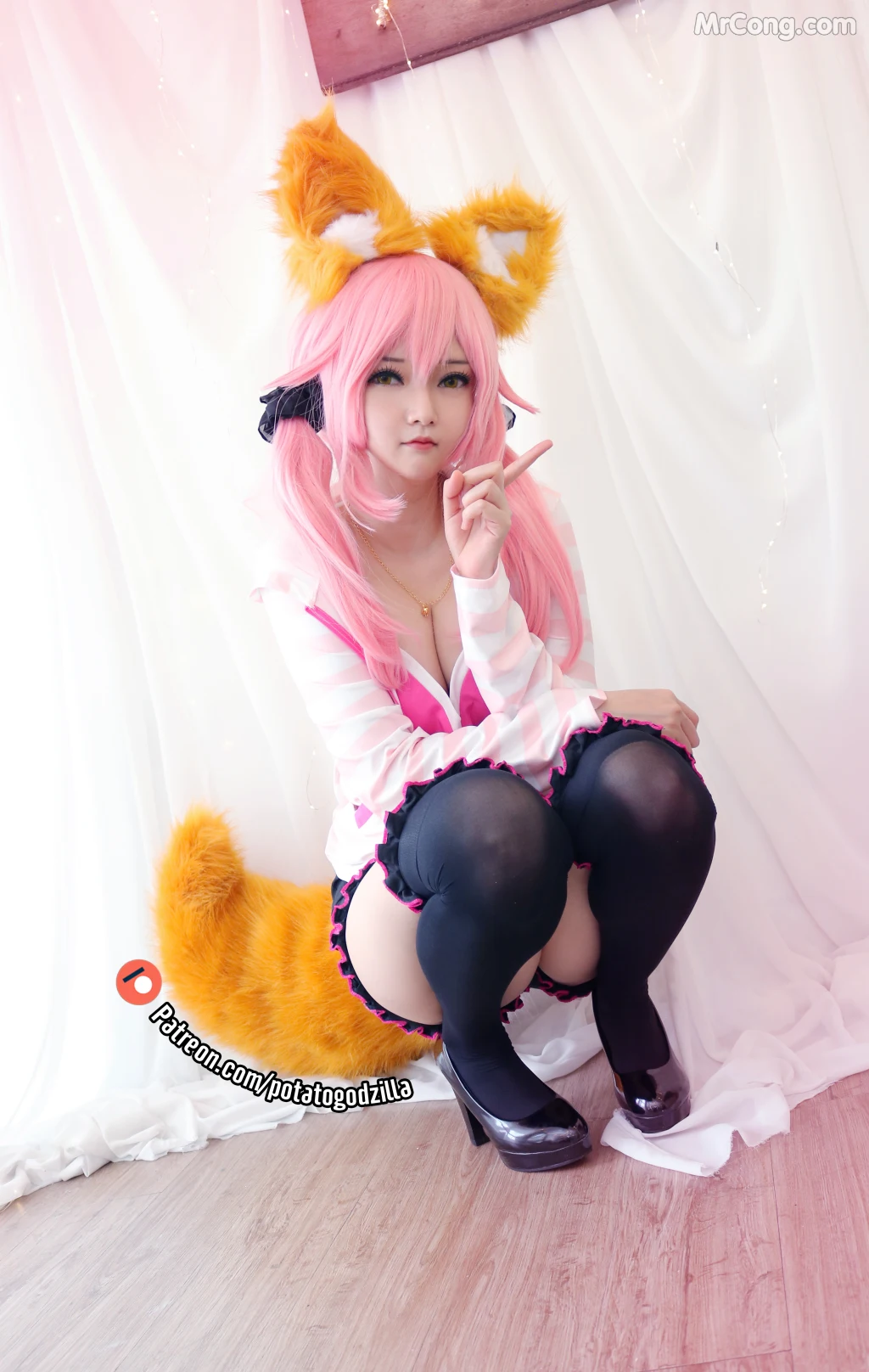 Coser@Potato Godzilla: Tamamo School Uniform (50 photos) – Page 3