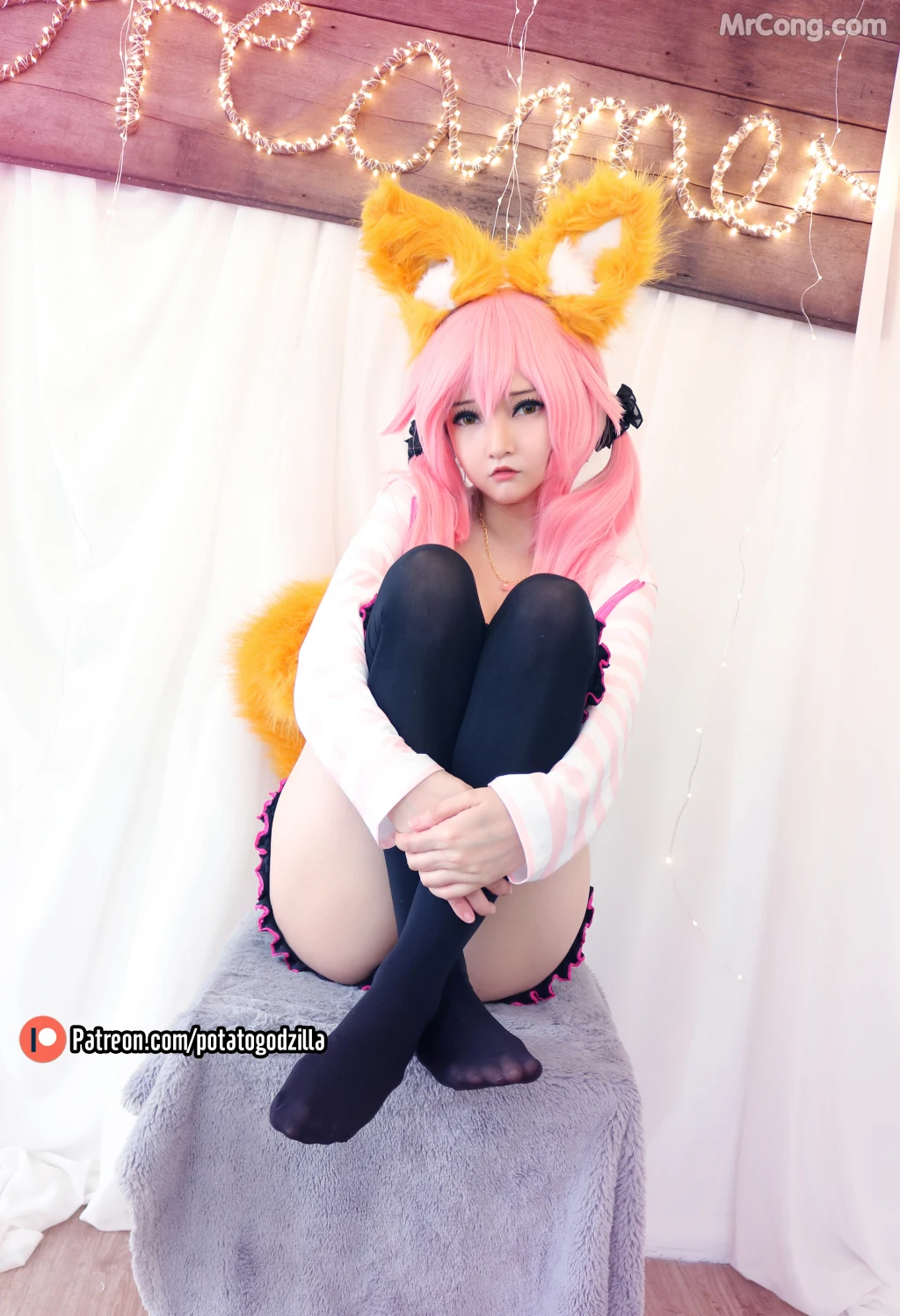 Coser@Potato Godzilla: Tamamo School Uniform (50 photos) – Page 4