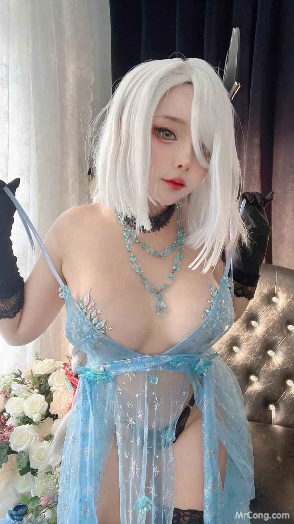 Coser@Sayo Momo: Shenhe Goddess (69 photos)