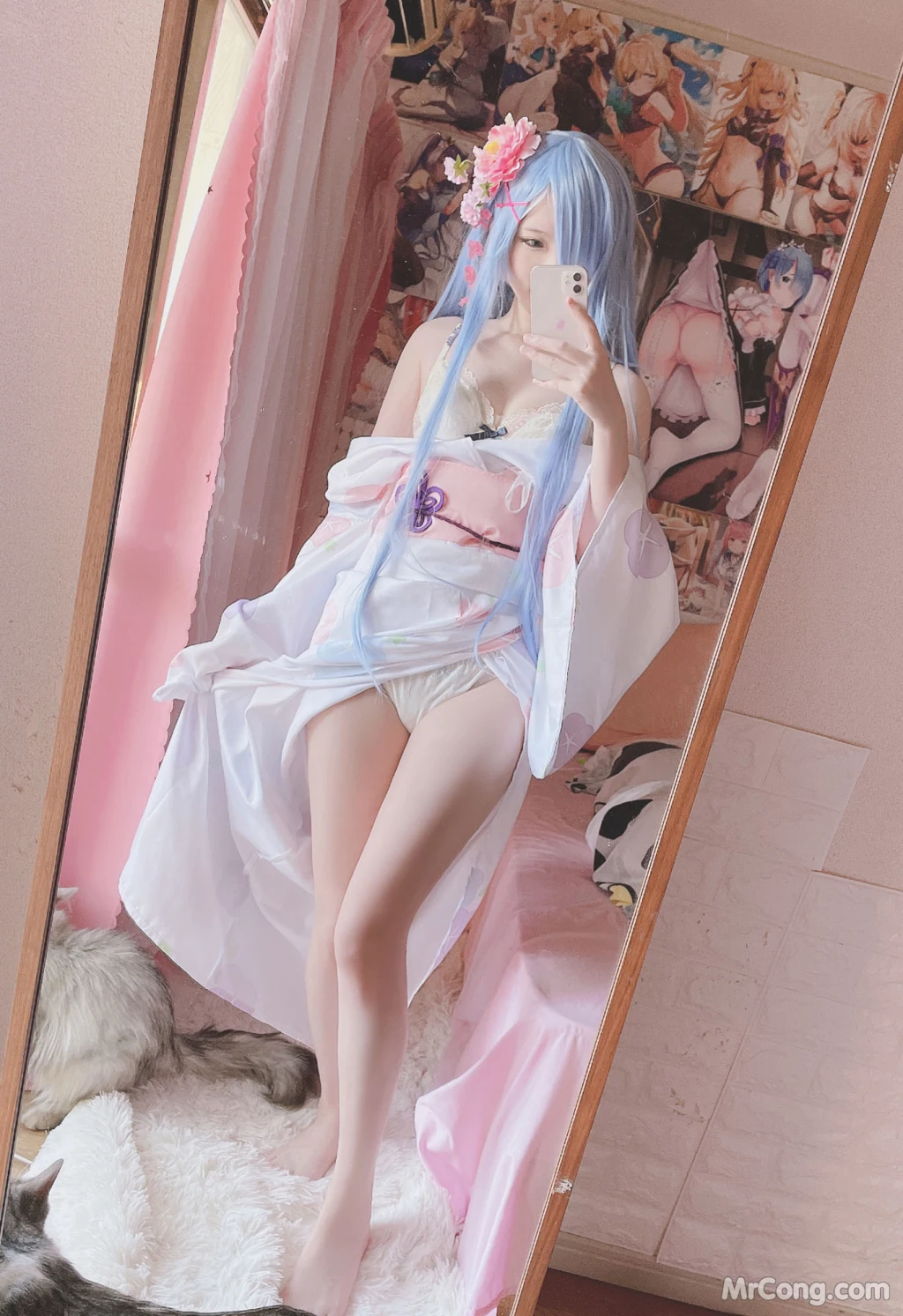 Coser@习呆呆: 雷姆和服1+2 (42 photos )