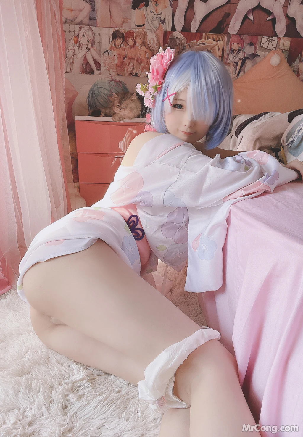 Coser@习呆呆: 雷姆和服1+2 (42 photos )