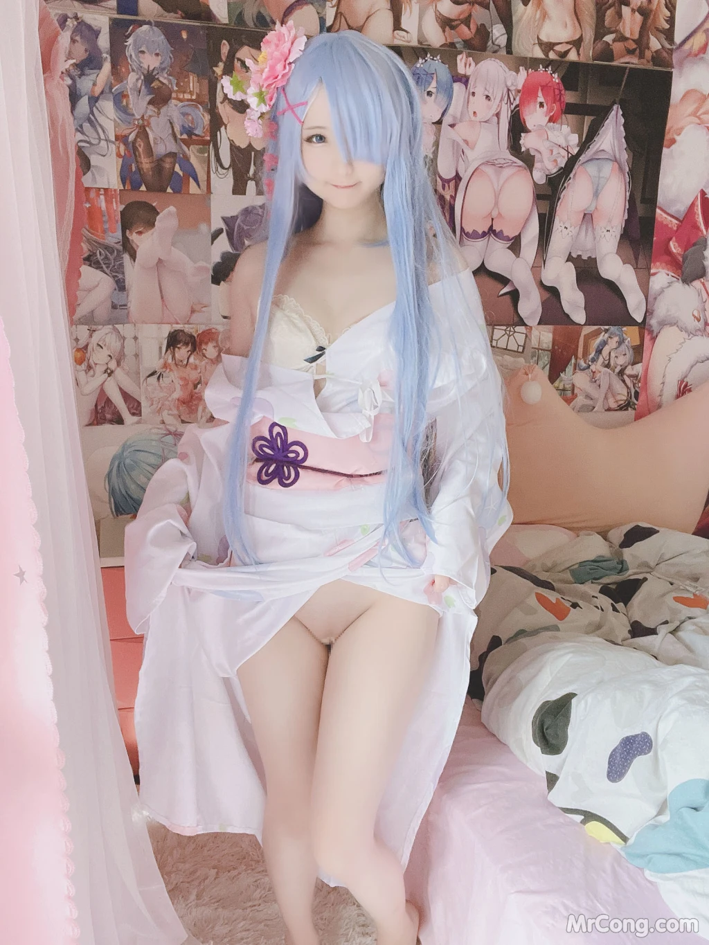 Coser@习呆呆: 雷姆和服1+2 (42 photos )